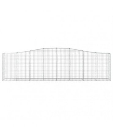 vidaXL Arched Gabion Baskets 6 pcs 400x50x100/120 cm Galvanised Iron