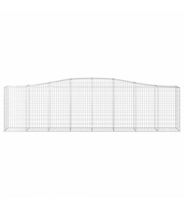 vidaXL Arched Gabion Baskets 9 pcs 400x50x100/120 cm Galvanised Iron