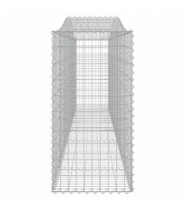 vidaXL Arched Gabion Baskets 9 pcs 400x50x100/120 cm Galvanised Iron