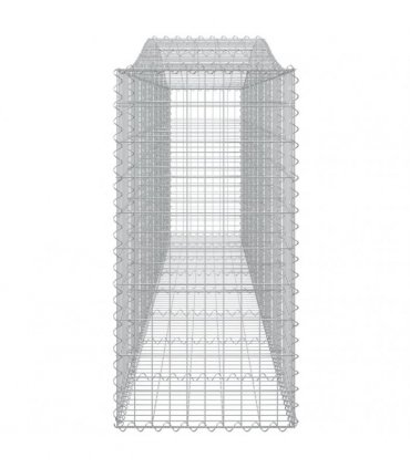 vidaXL Arched Gabion Baskets 15 pcs 400x50x100/120 cm Galvanised Iron