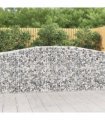 vidaXL Arched Gabion Baskets 20 pcs 400x50x100/120 cm Galvanised Iron
