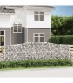 vidaXL Arched Gabion Baskets 4 pcs 400x50x120/140 cm Galvanised Iron