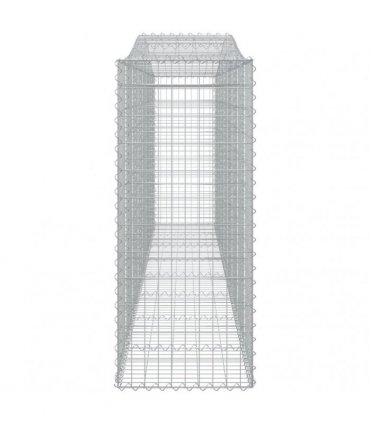 vidaXL Arched Gabion Baskets 4 pcs 400x50x120/140 cm Galvanised Iron