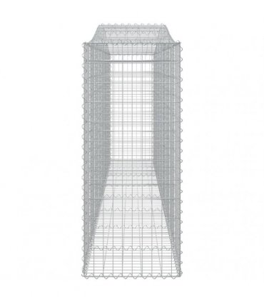 vidaXL Arched Gabion Baskets 7 pcs 400x50x120/140 cm Galvanised Iron
