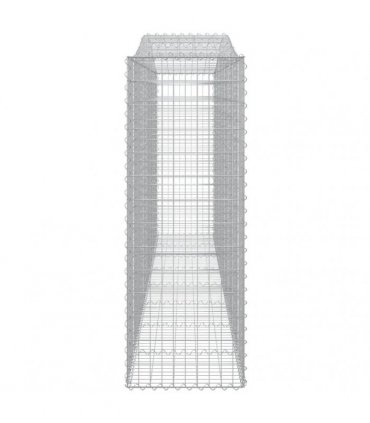 vidaXL Arched Gabion Baskets 3 pcs 400x50x140/160 cm Galvanised Iron
