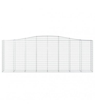vidaXL Arched Gabion Baskets 5 pcs 400x50x140/160 cm Galvanised Iron
