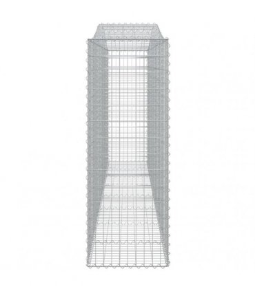 vidaXL Arched Gabion Baskets 7 pcs 400x50x140/160 cm Galvanised Iron