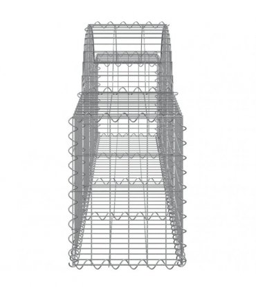 vidaXL Arched Gabion Baskets 3 pcs 200x30x40/60 cm Galvanised Iron