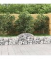 vidaXL Arched Gabion Baskets 5 pcs 200x30x40/60 cm Galvanised Iron