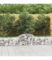 vidaXL Arched Gabion Baskets 6 pcs 200x30x40/60 cm Galvanised Iron