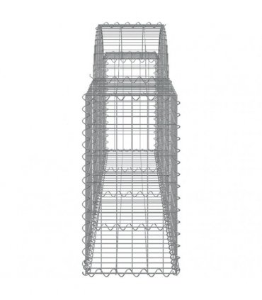 vidaXL Arched Gabion Baskets 11 pcs 200x30x60/80 cm Galvanised Iron
