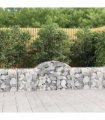 vidaXL Arched Gabion Baskets 13 pcs 200x30x60/80 cm Galvanised Iron