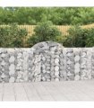 vidaXL Arched Gabion Baskets 5 pcs 200x30x100/120 cm Galvanised Iron