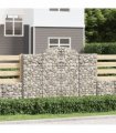 vidaXL Arched Gabion Baskets 5 pcs 200x30x140/160 cm Galvanised Iron