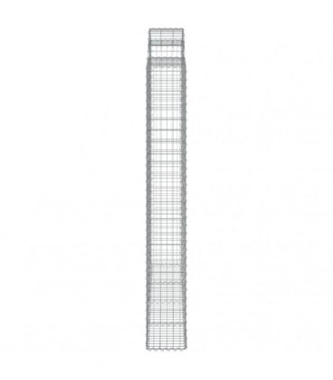 vidaXL Arched Gabion Baskets 4 pcs 200x30x220/240 cm Galvanised Iron