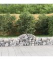 vidaXL Arched Gabion Baskets 11 pcs 200x50x40/60 cm Galvanised Iron