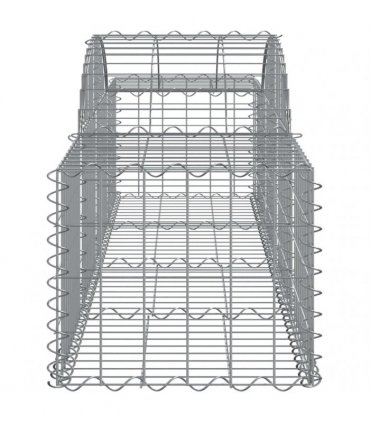 vidaXL Arched Gabion Baskets 11 pcs 200x50x40/60 cm Galvanised Iron