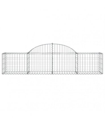 vidaXL Arched Gabion Baskets 12 pcs 200x50x40/60 cm Galvanised Iron