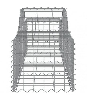 vidaXL Arched Gabion Baskets 12 pcs 200x50x40/60 cm Galvanised Iron