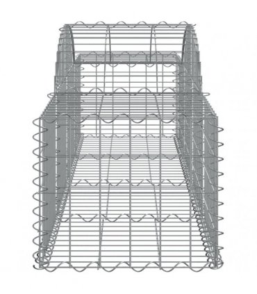 vidaXL Arched Gabion Baskets 15 pcs 200x50x40/60 cm Galvanised Iron