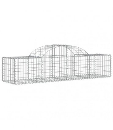 vidaXL Arched Gabion Baskets 18 pcs 200x50x40/60 cm Galvanised Iron