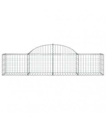 vidaXL Arched Gabion Baskets 18 pcs 200x50x40/60 cm Galvanised Iron