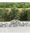 vidaXL Arched Gabion Baskets 20 pcs 200x50x40/60 cm Galvanised Iron