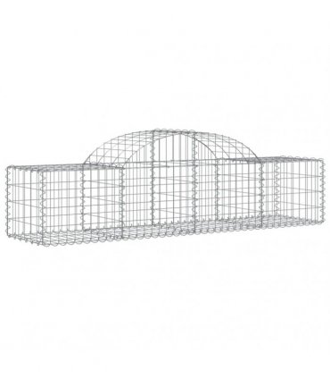 vidaXL Arched Gabion Baskets 20 pcs 200x50x40/60 cm Galvanised Iron