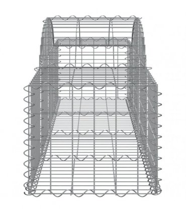 vidaXL Arched Gabion Baskets 20 pcs 200x50x40/60 cm Galvanised Iron