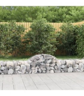 vidaXL Arched Gabion Baskets 30 pcs 200x50x40/60 cm Galvanised Iron