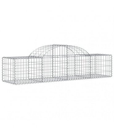 vidaXL Arched Gabion Baskets 30 pcs 200x50x40/60 cm Galvanised Iron