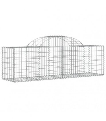 vidaXL Arched Gabion Baskets 14 pcs 200x50x60/80 cm Galvanised Iron