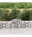 vidaXL Arched Gabion Baskets 20 pcs 200x50x60/80 cm Galvanised Iron