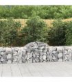 vidaXL Arched Gabion Baskets 25 pcs 200x50x60/80 cm Galvanised Iron