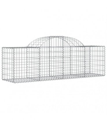vidaXL Arched Gabion Baskets 25 pcs 200x50x60/80 cm Galvanised Iron