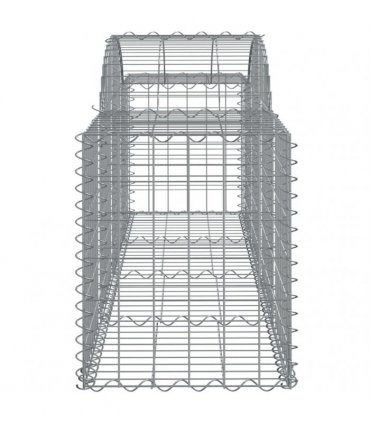 vidaXL Arched Gabion Baskets 25 pcs 200x50x60/80 cm Galvanised Iron