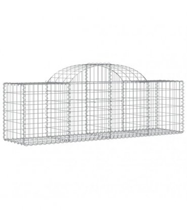 vidaXL Arched Gabion Baskets 30 pcs 200x50x60/80 cm Galvanised Iron