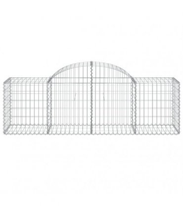 vidaXL Arched Gabion Baskets 30 pcs 200x50x60/80 cm Galvanised Iron