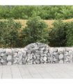 vidaXL Arched Gabion Baskets 40 pcs 200x50x60/80 cm Galvanised Iron