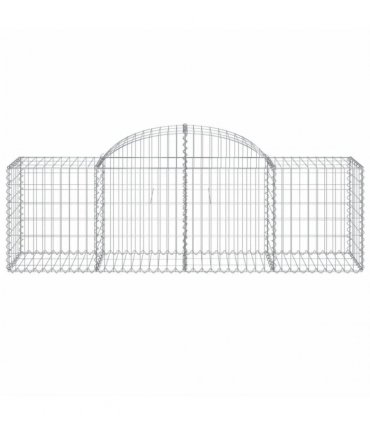 vidaXL Arched Gabion Baskets 40 pcs 200x50x60/80 cm Galvanised Iron