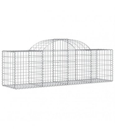 vidaXL Arched Gabion Baskets 50 pcs 200x50x60/80 cm Galvanised Iron