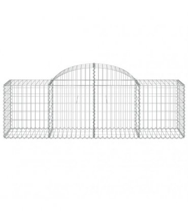 vidaXL Arched Gabion Baskets 50 pcs 200x50x60/80 cm Galvanised Iron