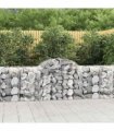 vidaXL Arched Gabion Baskets 25 pcs 200x50x80/100 cm Galvanised Iron