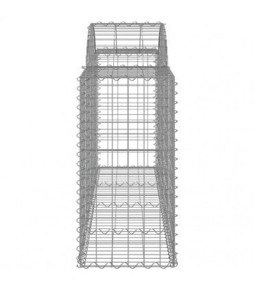 vidaXL Arched Gabion Baskets 25 pcs 200x50x80/100 cm Galvanised Iron