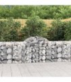 vidaXL Arched Gabion Baskets 30 pcs 200x50x80/100 cm Galvanised Iron