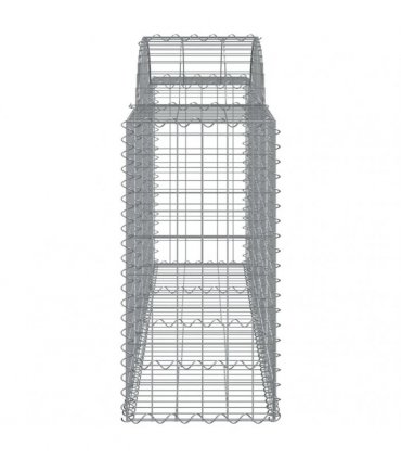 vidaXL Arched Gabion Baskets 30 pcs 200x50x80/100 cm Galvanised Iron