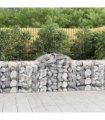 vidaXL Arched Gabion Baskets 40 pcs 200x50x80/100 cm Galvanised Iron