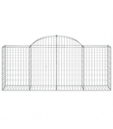 vidaXL Arched Gabion Baskets 40 pcs 200x50x80/100 cm Galvanised Iron