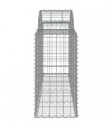 vidaXL Arched Gabion Baskets 50 pcs 200x50x80/100 cm Galvanised Iron