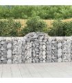 vidaXL Arched Gabion Baskets 18 pcs 200x50x100/120 cm Galvanised Iron